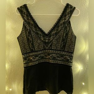 Ann Taylor V neck black top